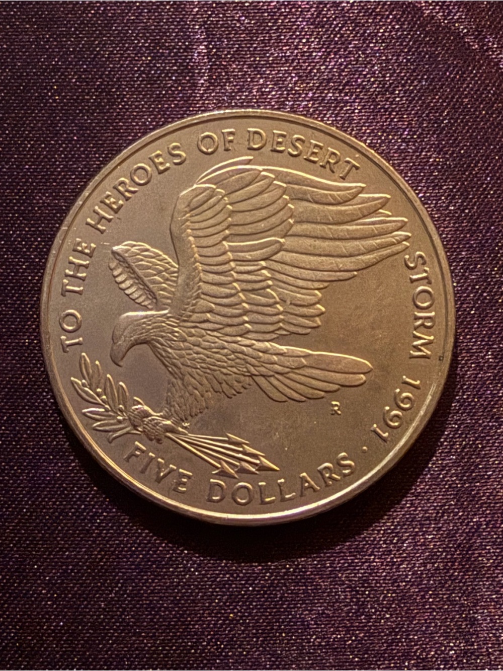 Commemorative Five Dollar Medal - Desert Storm 1991